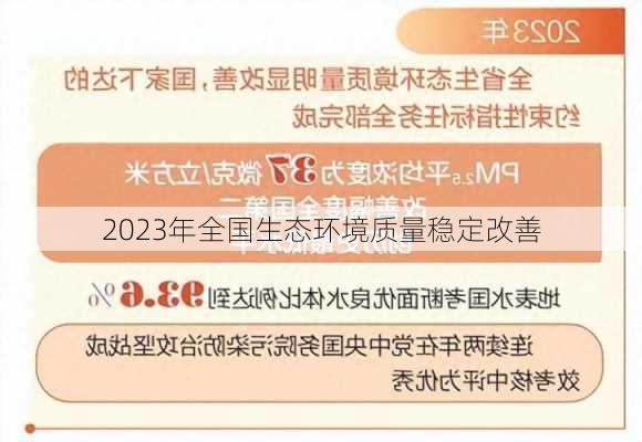 2023年全国生态环境质量稳定改善