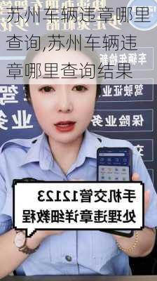 苏州车辆违章哪里查询,苏州车辆违章哪里查询结果