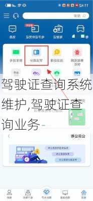 驾驶证查询系统维护,驾驶证查询业务
