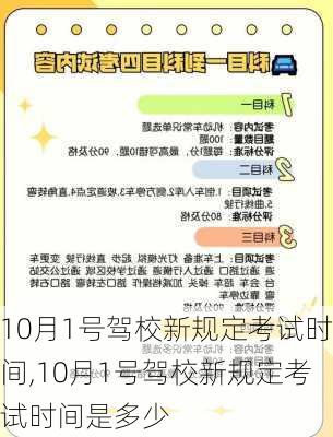 10月1号驾校新规定考试时间,10月1号驾校新规定考试时间是多少